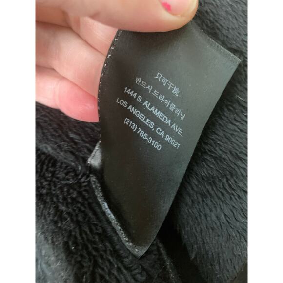 GUESS 1981 Faux Leather Jacket Roll Faux Fur Collar &Lining Black Size M - Picture 8 of 12